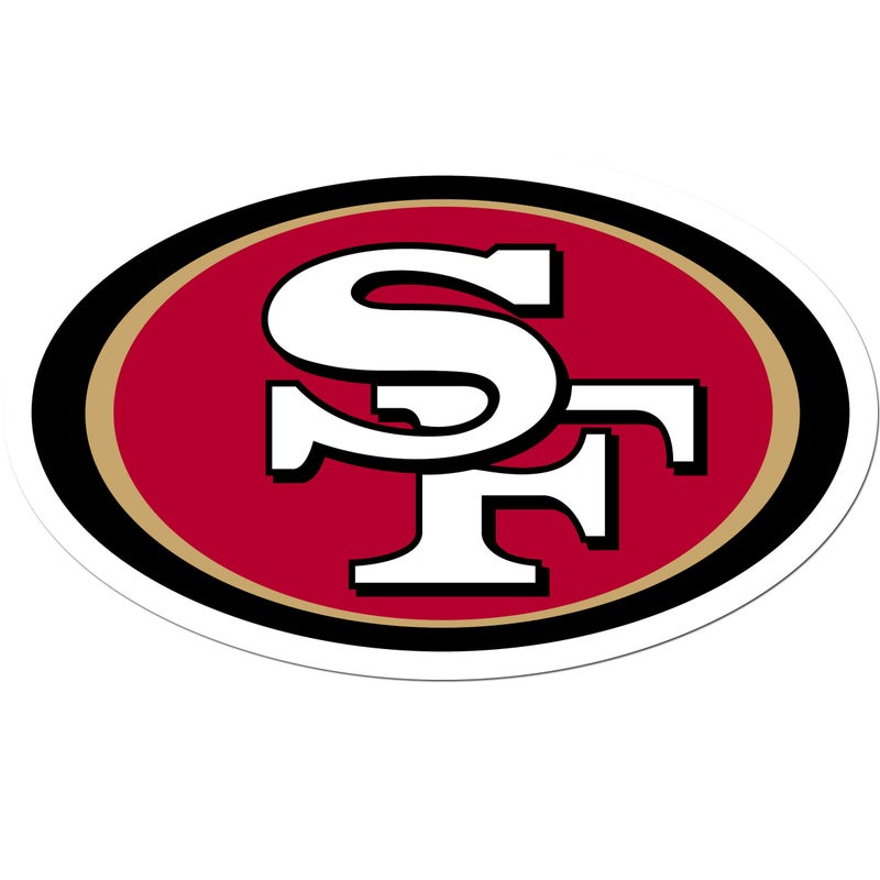 Siskiyou NFL Siskiyou Sports Fan Shop San Francisco 49ers Auto Decal 8 inch sheet Team Color - Image 1